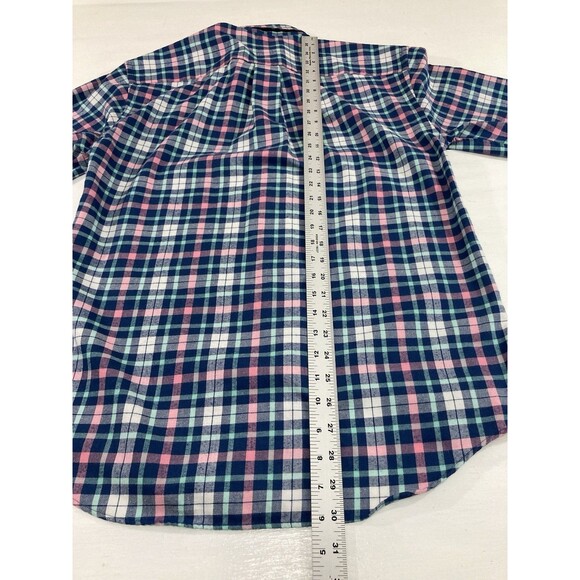 Vineyard Vines Mens S Tucker Shirt Blue Plaid Flannel Classic Fit Performance - Picture 10 of 10